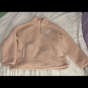 COPY - light pink Ivory Ella sherpa quarter zip